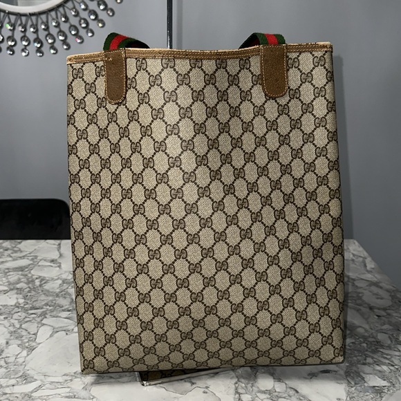 Authentic Gucci GG Supreme Web Tote - Picture 6 of 16